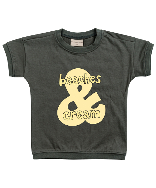 BEACHESAND CREAM KIDS(ビーチスアンドクリームキッズ)の「ビッグロゴ半袖Tシャツ 5色(Tシャツ/カットソー・レディース・クリーム/チャコール/ライトピンク/ライトブルー/グリーン・S(110)/M(120)/L(130))」の10枚目の写真