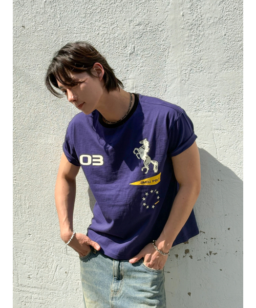 Sporty Horse Half T-shirts PURPLE