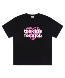 キュートレオパードオーバーサイズ半袖Tシャツブラック