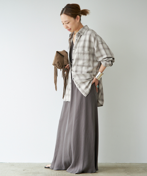 Deuxieme Classe(ドゥーズィエムクラス)の「*Vintage Check シャツ 1(シャツ/ブラウス・レディース・グレー・FREE)」の6枚目の写真