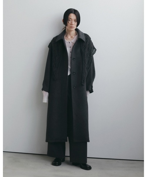 anuke（アンヌーク）の「Soutiencollar Over Coat（ステンカラーコート・レディース・チャコールグレー/ブラウン・38inch/36inch）」の15枚目の写真