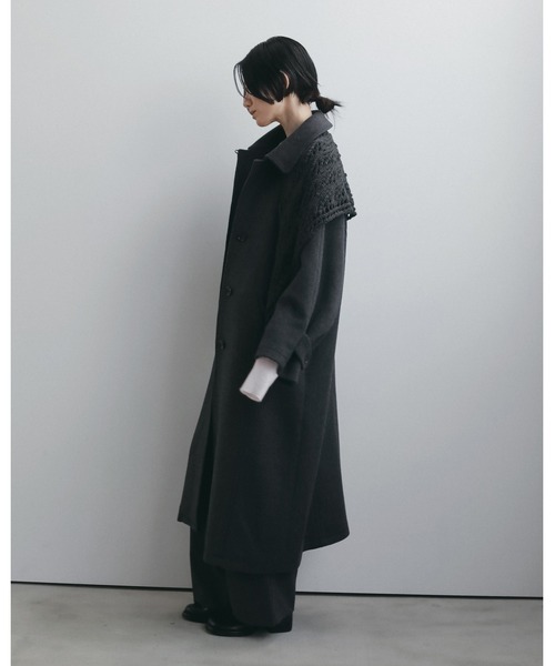 anuke（アンヌーク）の「Soutiencollar Over Coat（ステンカラーコート・レディース・チャコールグレー/ブラウン・38inch/36inch）」の17枚目の写真