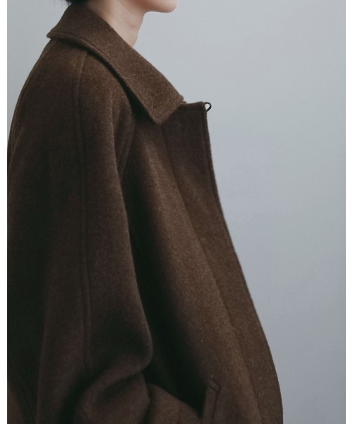 anuke（アンヌーク）の「Soutiencollar Over Coat（ステンカラーコート・レディース・チャコールグレー/ブラウン・38inch/36inch）」の19枚目の写真
