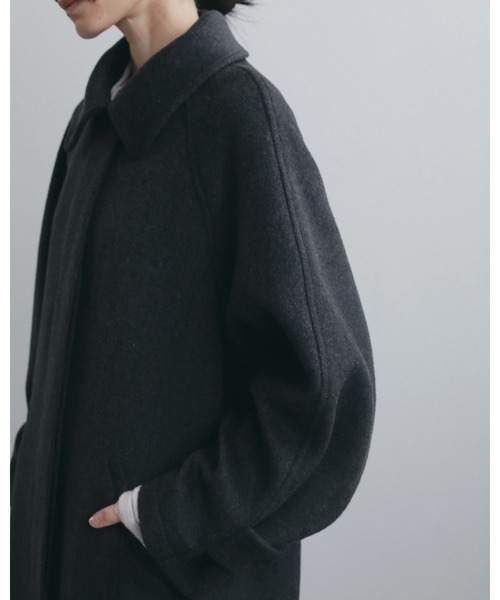anuke（アンヌーク）の「Soutiencollar Over Coat（ステンカラーコート・レディース・チャコールグレー/ブラウン・38inch/36inch）」の11枚目の写真