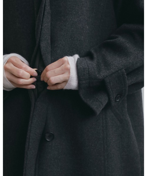 anuke（アンヌーク）の「Soutiencollar Over Coat（ステンカラーコート・レディース・チャコールグレー/ブラウン・38inch/36inch）」の12枚目の写真