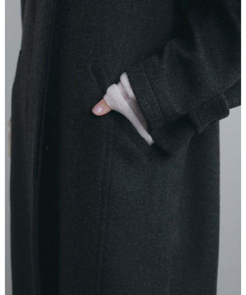 anuke（アンヌーク）の「Soutiencollar Over Coat（ステンカラーコート・レディース・チャコールグレー/ブラウン・38inch/36inch）」の13枚目の写真
