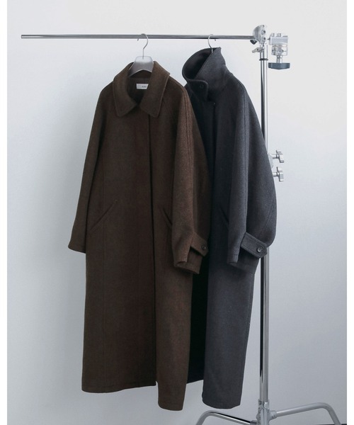 anuke（アンヌーク）の「Soutiencollar Over Coat（ステンカラーコート・レディース・チャコールグレー/ブラウン・38inch/36inch）」の3枚目の写真