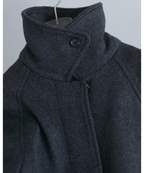 anuke（アンヌーク）の「Soutiencollar Over Coat（ステンカラーコート・レディース・チャコールグレー/ブラウン・38inch/36inch）」の5枚目の写真