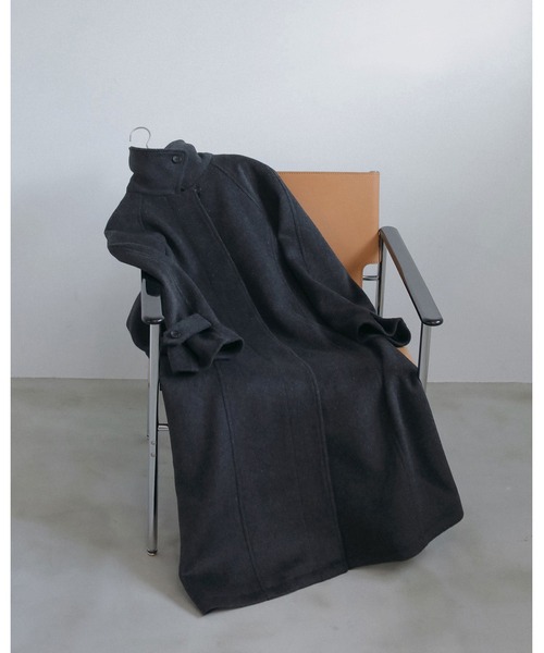 anuke（アンヌーク）の「Soutiencollar Over Coat（ステンカラーコート・レディース・チャコールグレー/ブラウン・38inch/36inch）」の7枚目の写真