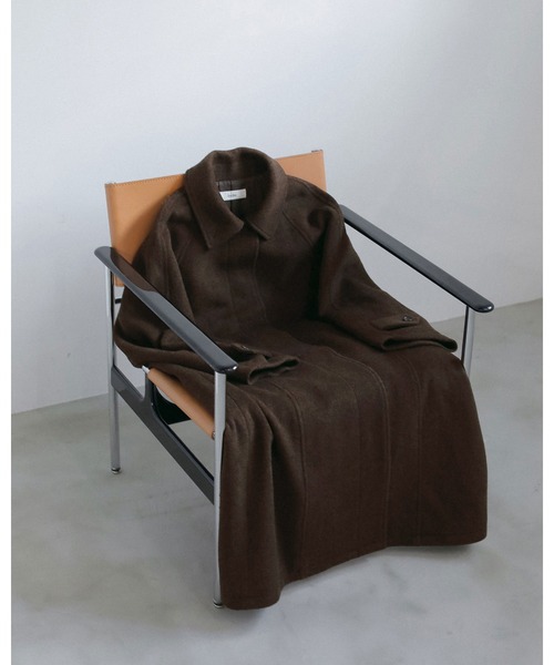 anuke（アンヌーク）の「Soutiencollar Over Coat（ステンカラーコート・レディース・チャコールグレー/ブラウン・38inch/36inch）」の8枚目の写真