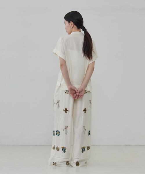 GALLEST（ギャレスト）の「アート刺繍イージーパンツ【セットアップ可能】（その他パンツ・レディース・オフホワイト/ブラック・38）」の10枚目の写真