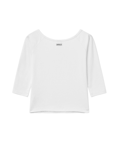 RENSE（レンセ）の「Button Henley Neck Tee White（Tシャツ/カットソー・レディース・その他・OS）」の4枚目の写真