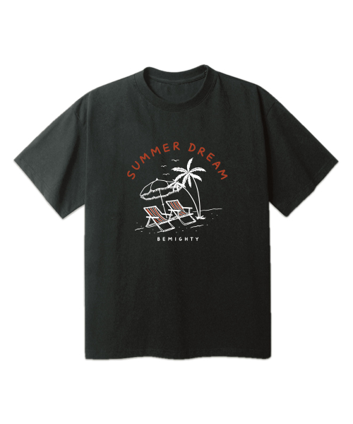BEMIGHTY（ビーマイティー）の「サマードリームオーバーサイズ半袖Tシャツ[ブラック]（Tシャツ/カットソー・メンズ・その他・L/XL/XXL）」の2枚目の写真