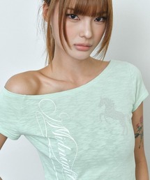 A'GEM/9 × .kom 『MIDNIGHT MOVE/ミッドナイトムーブ』CB HORSE TEE/CBホース半袖Tシャツ