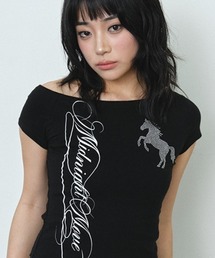 A'GEM/9 × .kom 『MIDNIGHT MOVE/ミッドナイトムーブ』CB HORSE TEE/CBホース半袖Tシャツ