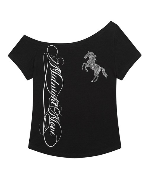 Midnight Move(ミッドナイトムーブ)の「A'GEM/9 × .kom 『MIDNIGHT MOVE/ミッドナイトムーブ』CB HORSE TEE/CBホース半袖Tシャツ(Tシャツ/カットソー・レディース・ライトグリーン/ブラック・FREE)」の16枚目の写真