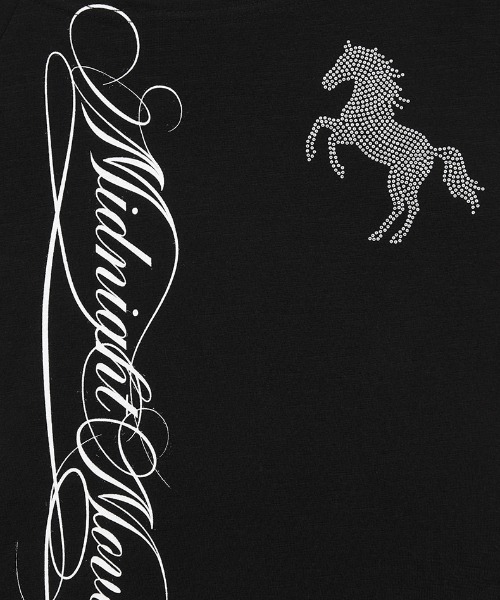 Midnight Move(ミッドナイトムーブ)の「A'GEM/9 × .kom 『MIDNIGHT MOVE/ミッドナイトムーブ』CB HORSE TEE/CBホース半袖Tシャツ(Tシャツ/カットソー・レディース・ライトグリーン/ブラック・FREE)」の17枚目の写真