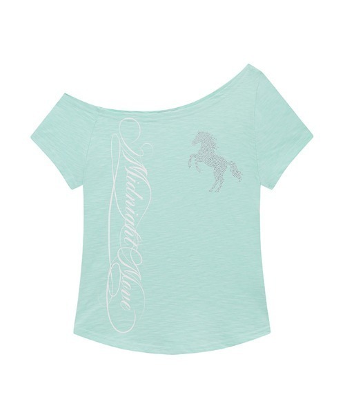 Midnight Move(ミッドナイトムーブ)の「A'GEM/9 × .kom 『MIDNIGHT MOVE/ミッドナイトムーブ』CB HORSE TEE/CBホース半袖Tシャツ(Tシャツ/カットソー・レディース・ライトグリーン/ブラック・FREE)」の12枚目の写真