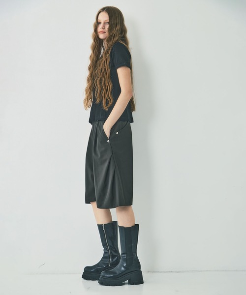 CONZ(コンズ)の「fitted rib henry short sleeve(Tシャツ/カットソー・レディース・ダークグレー/ブラック/ダークネイビー/ピンク・2/1)」の11枚目の写真