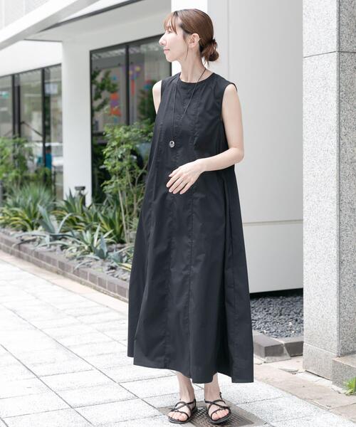 ITEMS URBANRESEARCH(アイテムズ アーバンリサーチ)の「『イージーケア』テントシルエットワンピース(ワンピース・レディース・ブラック/キャメル/ブルー・FREE)」の6枚目の写真