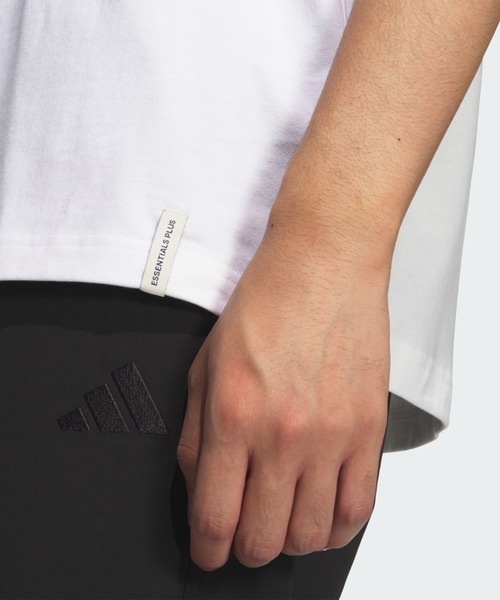 adidas(アディダス)の「エッセンシャルズ プラス ルーズフィット スリーストライプス シングルジャージー半袖Tシャツ / アディダス adidas(Tシャツ/カットソー・メンズ・ホワイト・XX-LARGE/3XL/LARGE/MEDIUM/SMALL/X-LARGE/X-SMALL)」の4枚目の写真