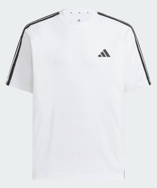 adidas(アディダス)の「エッセンシャルズ プラス ルーズフィット スリーストライプス シングルジャージー半袖Tシャツ / アディダス adidas(Tシャツ/カットソー・メンズ・ホワイト・XX-LARGE/3XL/LARGE/MEDIUM/SMALL/X-LARGE/X-SMALL)」の6枚目の写真
