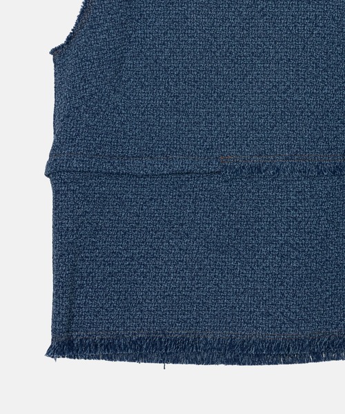 LE CIEL BLEU（ルシェルブルー）の「ツイードスリーブレストップ / Tweed Sleeveless TOP（シャツ/ブラウス・レディース・ネイビー/ブラック・36）」の14枚目の写真