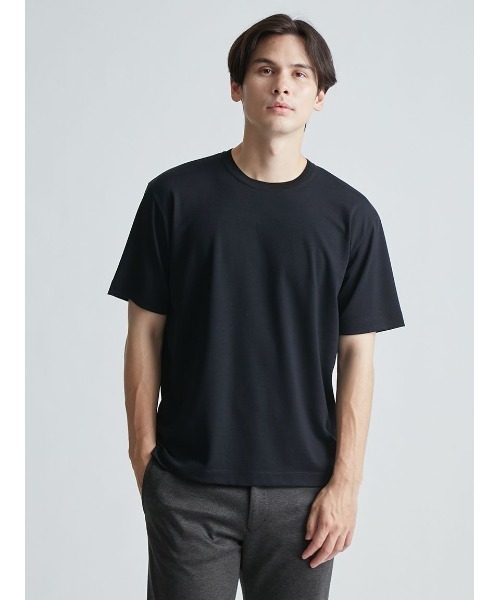 AOURE(アウール)の「WEGNER WOOL JERSEY SS(Tシャツ/カットソー・メンズ・ダークネイビー/キャメル/グレー・MEDIUM/LARGE)」の3枚目の写真