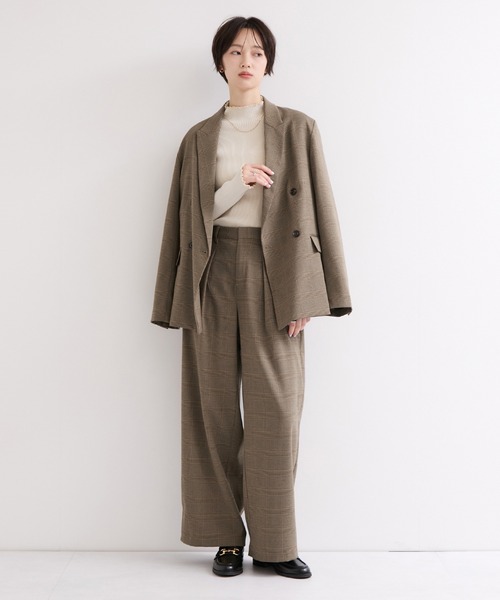 le cercle ADAM ET ROPE'（ルセルクルアダムエロペ）の「テーラードジャケット/セットアップ対応（テーラードジャケット・レディース・ブラウン/ネイビー・FREE）」の6枚目の写真