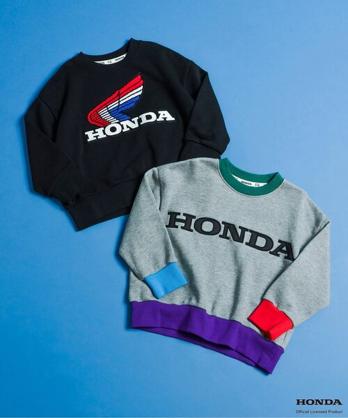BREEZE（ブリーズ）の「Honda ワッペントレーナー（スウェット・キッズ・グレー/ブラック・140/80/90/110/130/120/100）」の3枚目の写真
