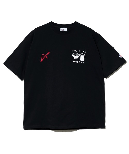 go slow caravan(ゴースローキャラバン)の「YOIDORE/酔いどれ 富士そばコラボ 富士柴 TEE(Tシャツ/カットソー・メンズ・ホワイト/ブラック・MEDIUM/LARGE/X-LARGE)」の4枚目の写真