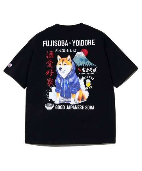 go slow caravan(ゴースローキャラバン)の「YOIDORE/酔いどれ 富士そばコラボ 富士柴 TEE(Tシャツ/カットソー・メンズ・ホワイト/ブラック・MEDIUM/LARGE/X-LARGE)」の3枚目の写真