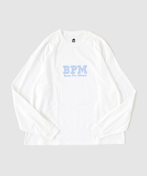 is-ness(イズネス)の「ISNESS MUSIC / イズネス ミュージック BPM LS T-SHIRT(Tシャツ/カットソー・メンズ・ネイビー/ホワイト・FREE)」の1枚目の写真