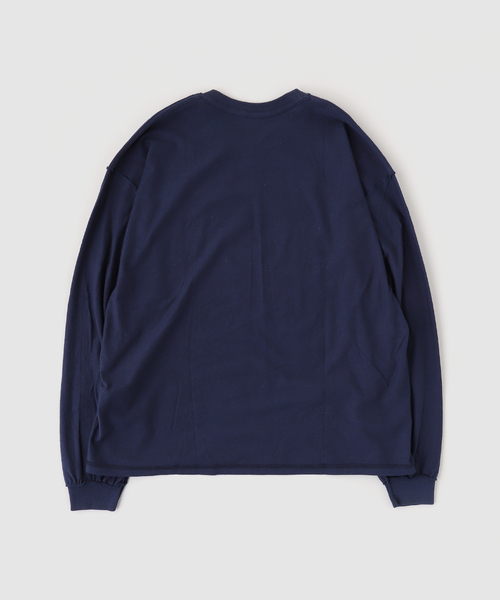 is-ness(イズネス)の「ISNESS MUSIC / イズネス ミュージック BPM LS T-SHIRT(Tシャツ/カットソー・メンズ・ネイビー/ホワイト・FREE)」の3枚目の写真