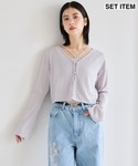 mysty woman(ミスティウーマン)の【セットアイテム】ラッセルレースアンサンブル長袖　1077986