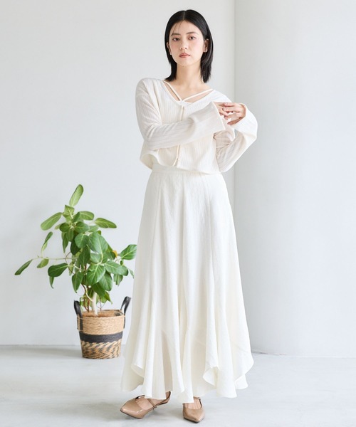 mysty woman（ミスティウーマン）の「【セットアイテム】ラッセルレースアンサンブル長袖　1077986（アンサンブル・レディース・グレー/ブラック/オフホワイト/ラベンダー・FREE）」の15枚目の写真