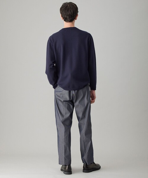 UNFILO(アンフィーロ)の「【洗える/抗菌防臭】スムースシルキーニット ヘンリー(ニット/セーター・メンズ・カーキ系/ネイビー系/ライトグレー系・SMALL/MEDIUM/LARGE/X-LARGE)」の10枚目の写真