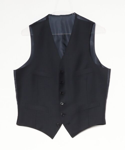 SHIPS（シップス）の「LUXURY DORMEUIL SLD VEST（ベスト・メンズ・ブラック/ネイビー・X-LARGE/LARGE/SMALL/MEDIUM）」の2枚目の写真