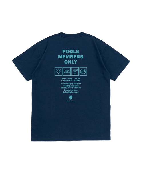 NET SOCIAL CLUB(ネットソーシャルクラブ)の「プライベートプールクラブ 半袖Tシャツ (ダークブルー)(Tシャツ/カットソー・レディース・その他・LARGE/X-LARGE/SMALL/MEDIUM)」の6枚目の写真