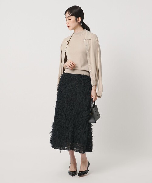 UNITED ARROWS(ユナイテッドアローズ)の「5分袖 ミニ ハイネック ニット ‐ウォッシャブル‐(ニット/セーター・レディース・ブラック/ダークブラウン/ナチュラル・FREE)」の9枚目の写真