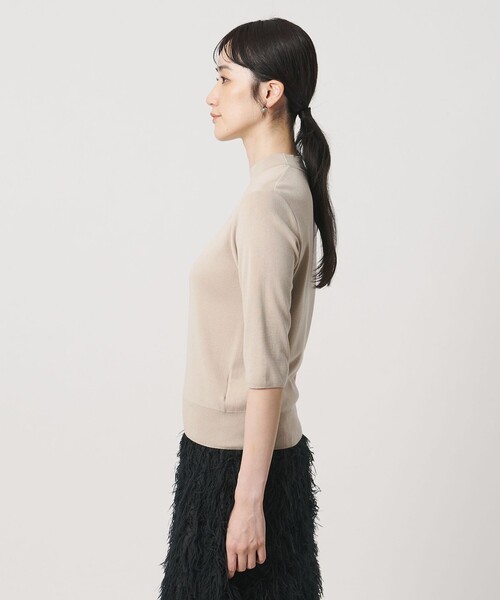UNITED ARROWS(ユナイテッドアローズ)の「5分袖 ミニ ハイネック ニット ‐ウォッシャブル‐(ニット/セーター・レディース・ブラック/ダークブラウン/ナチュラル・FREE)」の16枚目の写真