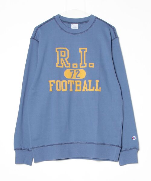 Champion(チャンピオン)の「【Champion/チャンピオン】メンズ ベーシック クルーネックスウェットシャツ(スウェット・メンズ・グレー/ダークグレー/ブルー系1/オートミール・MEDIUM/SMALL/X-LARGE/LARGE)」の4枚目の写真