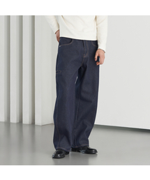 26 FW ノンフェード サイドニキビパッチポケット セミカーブド デニムパンツ (2カラー)