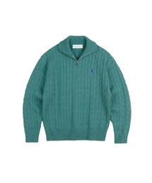 Heavyweight Cable Half Zip Knit [J.GREEN]_COOSKT042J.GREEN