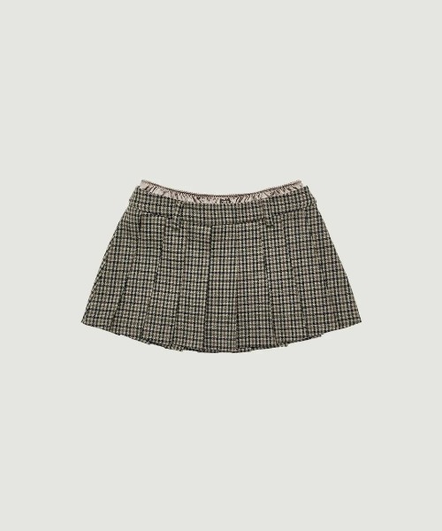 GRVRGROVE(グローブ)の「HAZE CHECK SKIRT(スカート・レディース・グレー/ベージュ・MEDIUM/SMALL)」の4枚目の写真