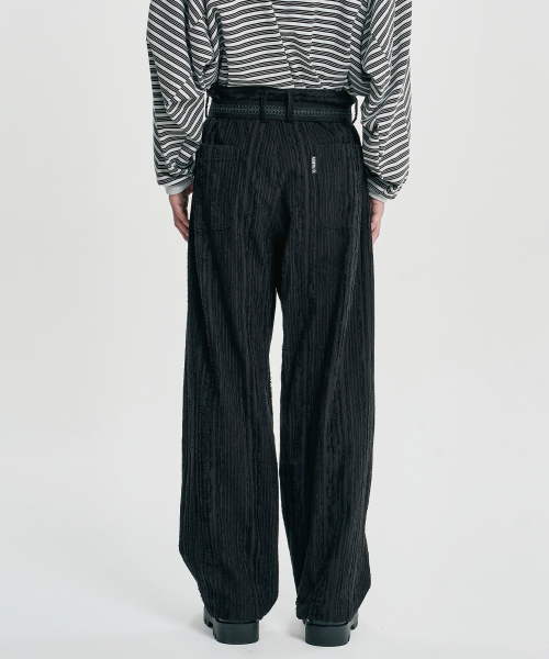 AJOBYAJO（アジョバイアジョ）の「Fringed Stripe Curved Pants [BLACK]（その他パンツ・レディース・その他・MEDIUM/LARGE/X-LARGE）」の12枚目の写真