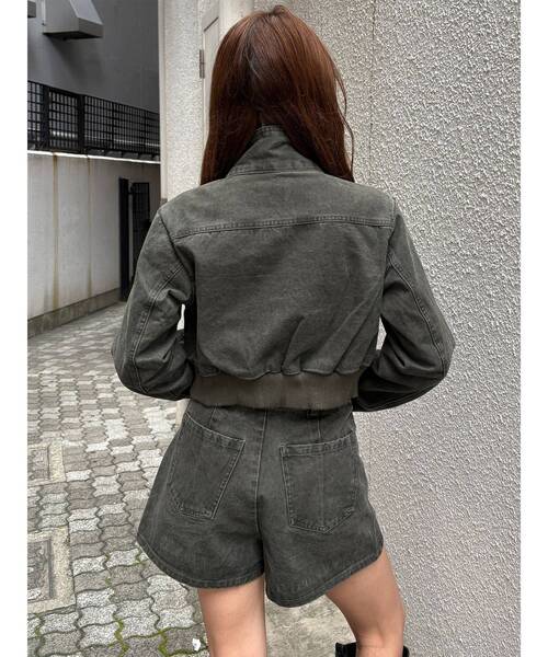 MURUA(ムルーア)の「【セットアップ対応】ウォッシュショートパンツ 秋服(その他パンツ・レディース・パープル/カーキ・1/2)」の7枚目の写真