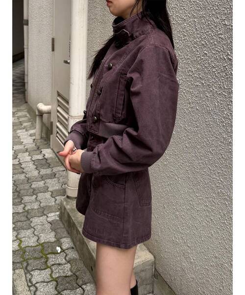 MURUA(ムルーア)の「【セットアップ対応】ウォッシュショートパンツ 秋服(その他パンツ・レディース・パープル/カーキ・1/2)」の18枚目の写真