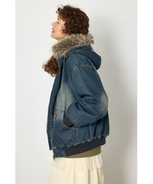 RODEO CROWNS WIDE BOWL(ロデオクラウンズワイドボウル)の「FUR HOODED ワークジャケット(その他アウター・レディース・ベージュ系その他/ブラウン系その他/ブルー/ブラック・LARGE/MEDIUM)」の14枚目の写真