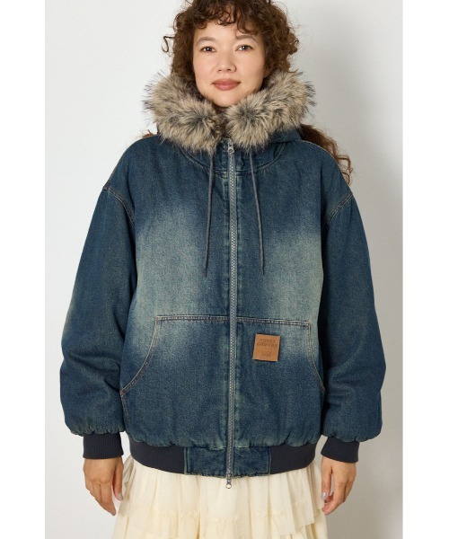 RODEO CROWNS WIDE BOWL(ロデオクラウンズワイドボウル)の「FUR HOODED ワークジャケット(その他アウター・レディース・ベージュ系その他/ブラウン系その他/ブルー/ブラック・LARGE/MEDIUM)」の21枚目の写真